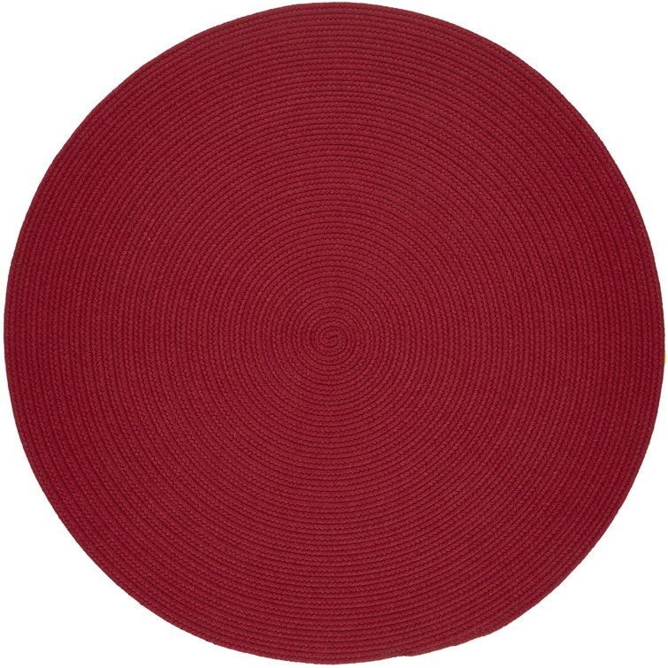 August Grove® Smyth Handmade Braided Dark Red Rug & Reviews Wayfair